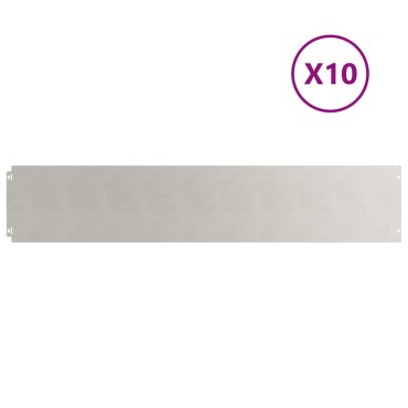 vidaXL Περιφράξεις γκαζόν 10 τεμάχια 20x103 cm από ανοξείδωτο ατσάλι