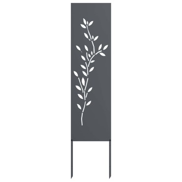 vidaXL Οθόνη Ιδιωτικότητας Κήπου Floral Ανθρακί 32 χ 140 εκ