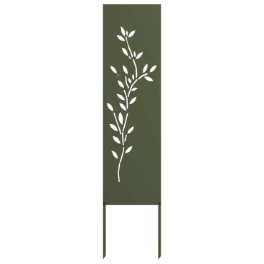 vidaXL Οθόνη Ιδιωτικότητας Κήπου Floral Λαδί 32 χ 140 εκ
