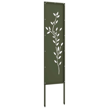 vidaXL Οθόνη Ιδιωτικότητας Κήπου Floral Λαδί 32 χ 140 εκ