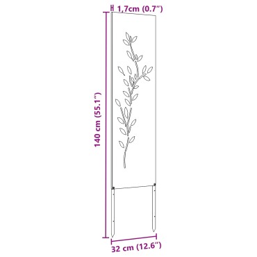vidaXL Οθόνη Ιδιωτικότητας Κήπου Floral Λαδί 32 χ 140 εκ