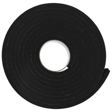 vidaXL Αυτοκόλλητη ταινία αφρού 2 τμχ. Μαύρο 20mm x 5m Χ foam CR