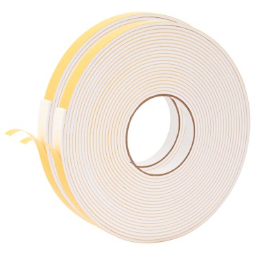 vidaXL Αυτοκόλλητη ταινία αφρού 2 τμχ. Λευκό 15mm x 10m Χ foam CR