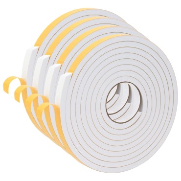 vidaXL Αυτοκόλλητη ταινία αφρού 4 τμχ. Λευκό 20mm x 5m Χ foam CR