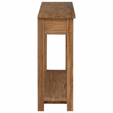 vidaXL Τραπέζι κονσόλας Φυσικό 90x30x80cm Στερεό Ξύλο Τίκ