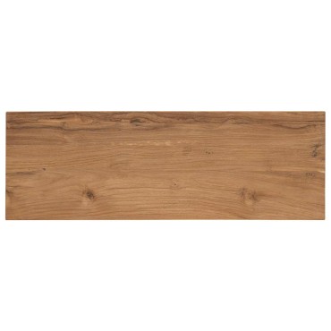 vidaXL Τραπέζι κονσόλας Φυσικό 90x30x80cm Στερεό Ξύλο Τίκ