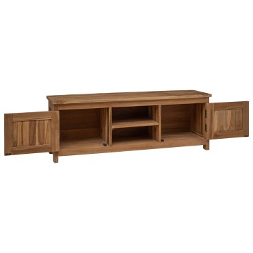 vidaXL Έπιπλο τηλεόρασης 110x30x40cm Φυσικό Στερεό Ξύλο Τίκ