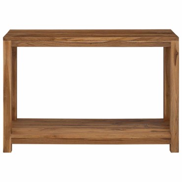vidaXL Τραπέζι κονσόλας Φυσικό 110x35x75cm Στερεό Ξύλο Τίκ