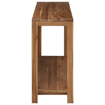 vidaXL Τραπέζι κονσόλας Φυσικό 110x35x75cm Στερεό Ξύλο Τίκ