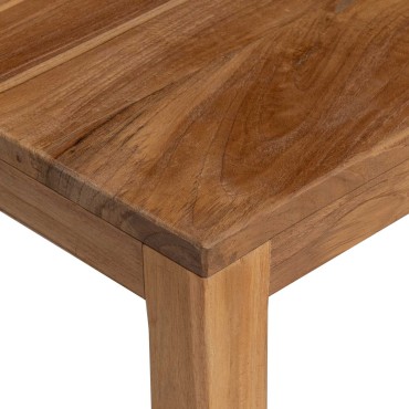 vidaXL Τραπέζι κονσόλας Φυσικό 110x35x75cm Στερεό Ξύλο Τίκ