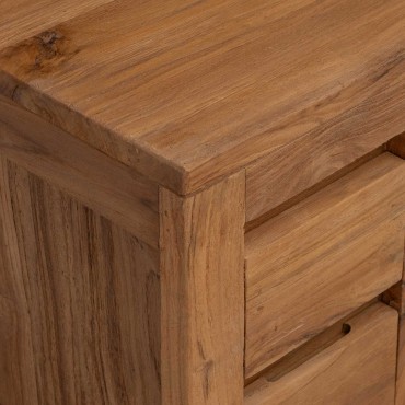vidaXL Έπιπλο τηλεόρασης 110x30x40cm Φυσικό Στερεό Ξύλο Τίκ
