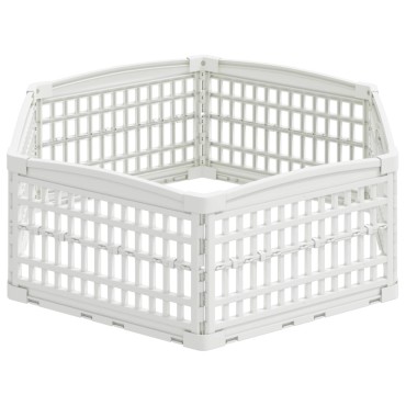 vidaXL Παιχνιδόσπιτο Σκύλου 6 Πάνελ 122 x 106,5 x 40 εκ Πλαστικό Λευκό