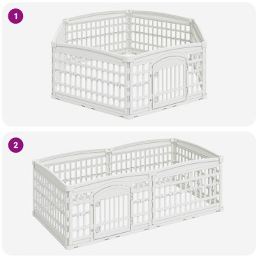 vidaXL Παιχνιδόσπιτο Σκύλου 6 Πάνελ 177,5 x 154,5 x 58 εκ Πλαστικό