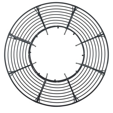 vidaXL Παγκάκι Δέντρου 160x89cm Ατσάλι Μαύρο Γύρος 1 τεμ.