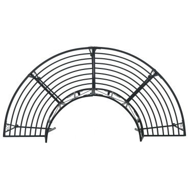 vidaXL Παγκάκι Δέντρου 4 -θέσιο 160x80x89cm steel Μαύρο 1 τεμ.