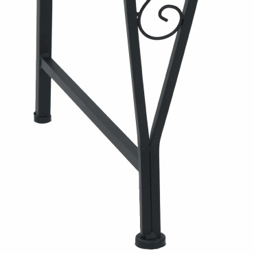 vidaXL Παγκάκι Δέντρου 8-Αριθμός καθισμάτων 160x89cm Ατσάλι Μαύρο 1 τεμ.