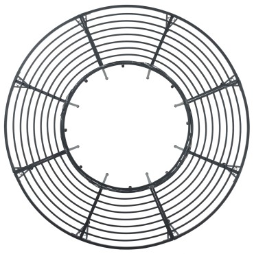 vidaXL Παγκάκι Δέντρου 8-Αριθμός καθισμάτων 160x89cm Ατσάλι Μαύρο 1 τεμ.