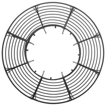 vidaXL Παγκάκι Δέντρου 8-Αριθμός καθισμάτων 160x89cm Ατσάλι Μαύρο 1 τεμ.