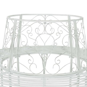 vidaXL Παγκάκι Δέντρου 8-Αριθμός καθισμάτων 160x89cm Ατσάλι 1 τεμ.