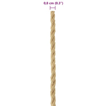 vidaXL Σχοινί Boat 8 mm 250 m Φυσικό
