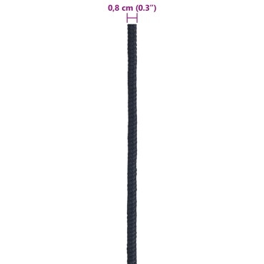 vidaXL Σχοινί Boat 0.8 mm 250 m Βασιλικό Μπλε Πολυεστέρας