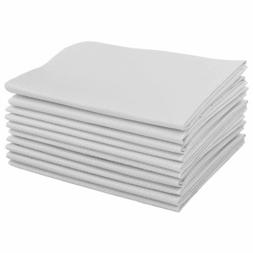 vidaXL Υφασμάτινοι σακίδες 10 τεμ. Λευκό 50 x 80 cm PP