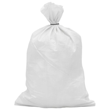 vidaXL Υφασμάτινοι σακίδες 10 τεμ. Λευκό 50 x 80 cm PP