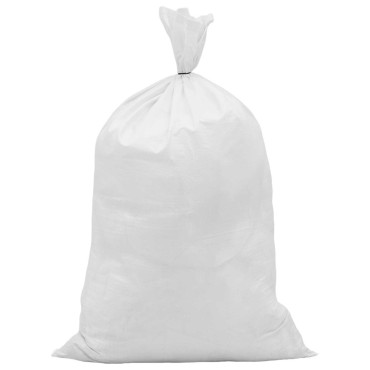 vidaXL Υφασμάτινοι σακίδες 10 τεμ. Λευκό 65 x 105 cm PP