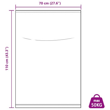 vidaXL Υφασμάτινοι σακίδες 100 τμχ. Λευκό 70 x 110 cm PP
