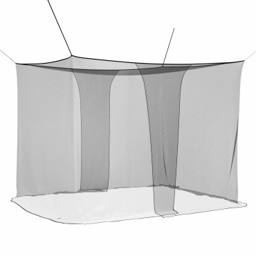 vidaXL Κουνουπιέρα για κρεβάτι 156 πλέγμα Μαύρο 220 x 200 x 210 εκ