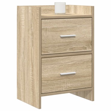 vidaXL Κομοδίνα 2 τεμ. Sonoma Δρυς 40x30x60cm Επεξεργασμένο Ξύλο