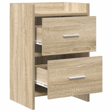 vidaXL Κομοδίνα 2 τεμ. Sonoma Δρυς 40x30x60cm Επεξεργασμένο Ξύλο