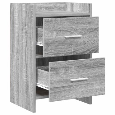 vidaXL Κομοδίνα 2 τεμ. Γκρι Sonoma 40x30x60cm Επεξεργασμένο Ξύλο