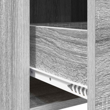 vidaXL Κομοδίνα Γκρι Sonoma 40x30x60cm Επεξεργασμένο Ξύλο 1 τεμ.