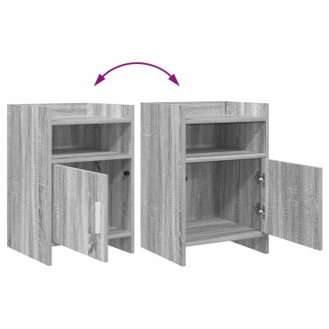 vidaXL Κομοδίνα Γκρι Sonoma 40x36x60cm Επεξεργασμένο Ξύλο 1 τεμ.