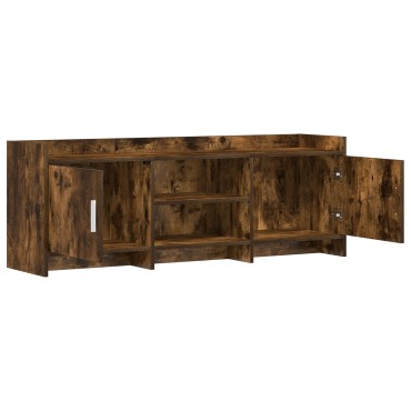 vidaXL Ντουλάπι TV 130x33x47cm Καπνισμένο Ξύλο Δρυός