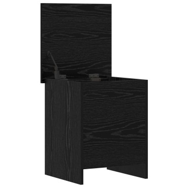 vidaXL Θήκη Αποθήκευσης Μαύρη Δρυς 40x40x50cm Επεξεργασμένο Ξύλο