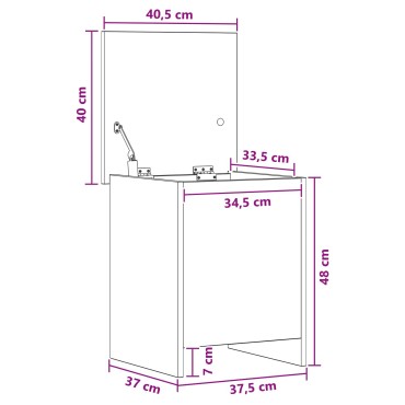 vidaXL Θήκη Αποθήκευσης Sonoma Δρυς 40x40x50cm Επεξεργασμένο Ξύλο
