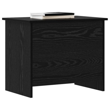 vidaXL Θήκη Αποθήκευσης Μαύρη Δρυς 60x40x50cm Επεξεργασμένο Ξύλο