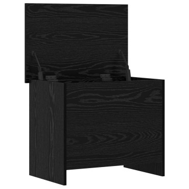 vidaXL Θήκη Αποθήκευσης Μαύρη Δρυς 60x40x50cm Επεξεργασμένο Ξύλο