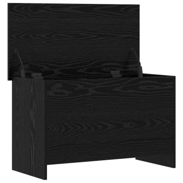 vidaXL Θήκη Αποθήκευσης Μαύρη Δρυς 80x40x50cm Επεξεργασμένο Ξύλο