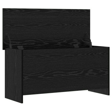 vidaXL Θήκη Αποθήκευσης Μαύρη Δρυς 100x40x50cm Επεξεργασμένο Ξύλο
