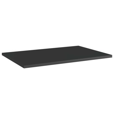 vidaXL Ράφια Βιβλιοθήκης 8 τεμ. Γυαλ. Μαύρο 60x40x1,5cm Μοριοσανίδα