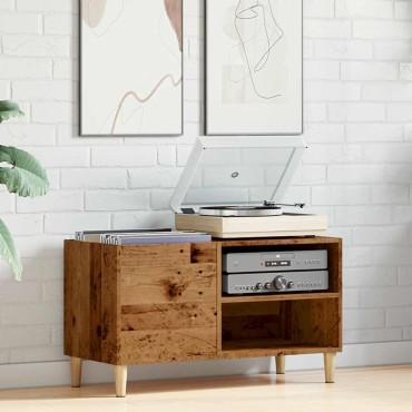vidaXL Δισκοθήκη Παλιό Ξύλο 84,5x38x48cm από Επεξεργασμένο Ξύλο 1 τεμ.