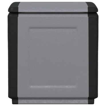 vidaXL Μπαούλο Αποθήκευσης Κήπου 54x53x57cm Σκ. Γκρι/Μαύρο 130 Λίτρα 1 τεμ.