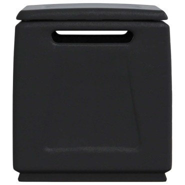 vidaXL Μπαούλο Αποθήκευσης Κήπου 54x53x57cm Σκ. Γκρι/Μαύρο 130 Λίτρα 1 τεμ.