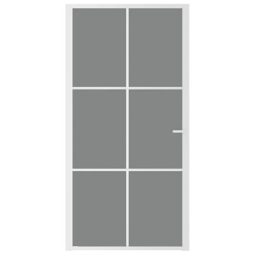 vidaXL Εσωτερική Πόρτα 102,5x201,5 εκ. Λευκή ESG Γυαλί και Αλουμίνιο