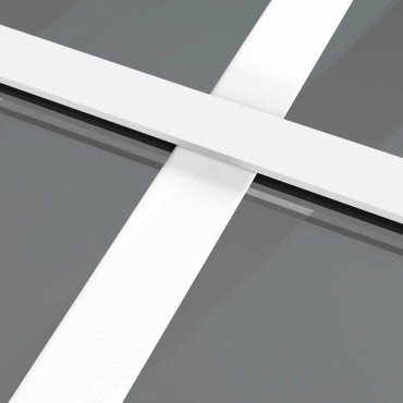 vidaXL Εσωτερική Πόρτα 102,5x201,5 εκ. Λευκή ESG Γυαλί και Αλουμίνιο