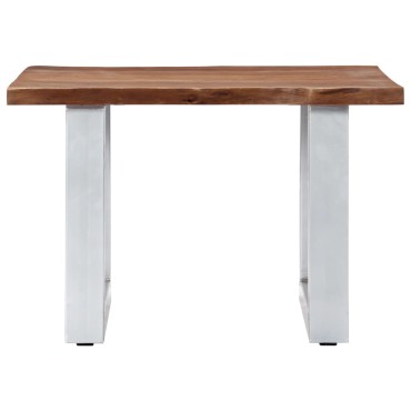 vidaXL Τραπεζάκι Σαλονιού Live Edge 60x60x40cm Μασίφ Ξύλο Ακακίας 1 τεμ.