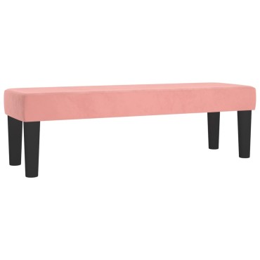 vidaXL Πάγκος Ροζ 100x30x30cm Βελούδινος 1 τεμ.